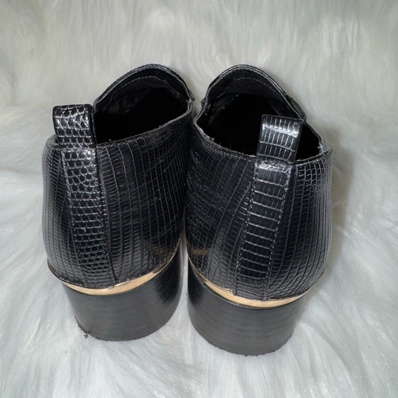 Steve Madden Black Leather Slip-On Loafers - Picture 3 of 9